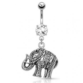Elephant Belly Ring Navel Dangle